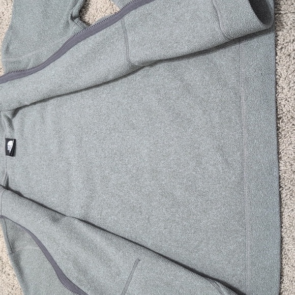 The North Face Boys Zip Up Fleece Hooded Jacket Gray Size Large - Picture 5 of 10
